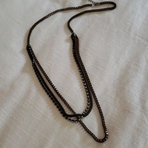 Layered necklace with hint of sparkle